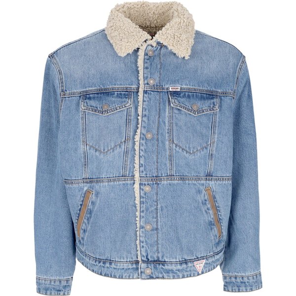 Giubbotto Jeans Uomo Go Vintage Denim Jacket Sanded Medium Wash-image