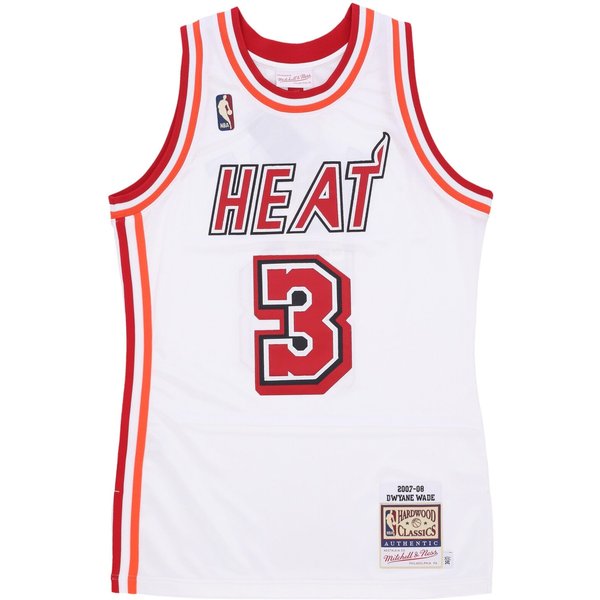 Canotta Basket Uomo Nba Hwc Jersey 2007 No 3 Dwyane Wade Miahea White/Original Team Colors-image