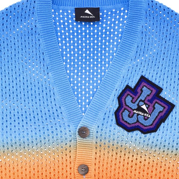 Pullover Smanicato Uomo Knitwear Vest X Triple J Cyan/Orange-image
