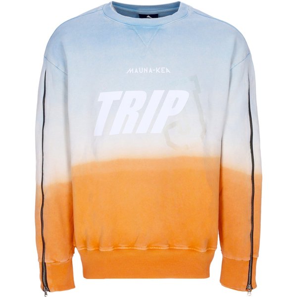 Felpa Leggera Girocollo Uomo Degrade' Crewneck X Triple J Cyan/Orange-image