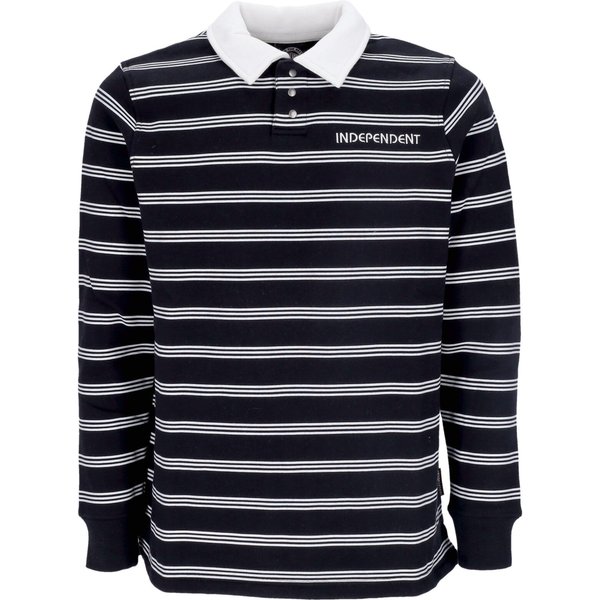 Polo Manica Lunga Uomo Bauhaus Stripe Polo Crewneck Black Stripe-image