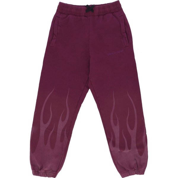 Pantalone Tuta Felpato Uomo Corrosive Flames Pants Grape Wine-image