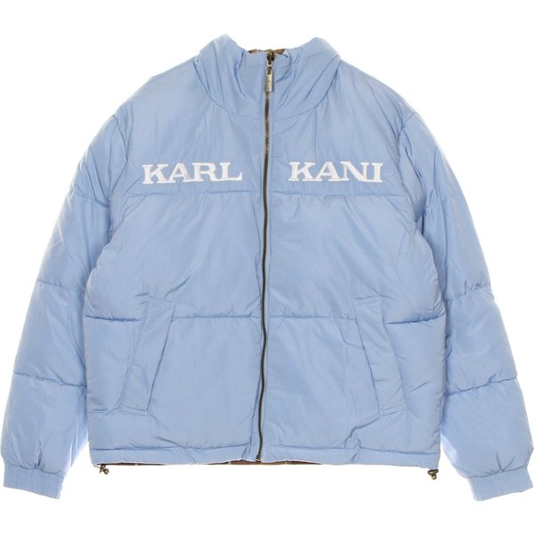 Piumino Donna Retro Reversible Puffer Jacket Light Blue/Brown-image