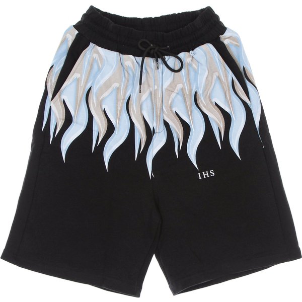 Pantalone Corto Tuta Uomo New Flames Shorts Black-image