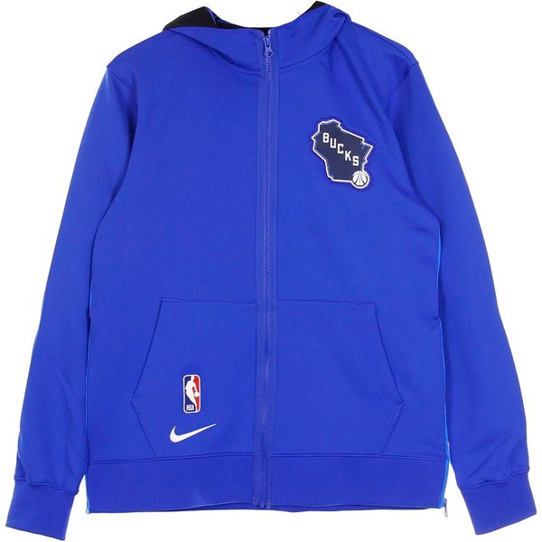 Felpa Leggera Cappuccio Zip Uomo Nba Therma Flex Showtime City Edition Milbuc Game Royal/photo Blue/photo Blue/white