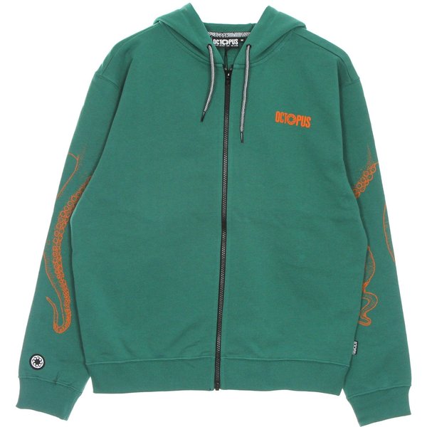 Felpa Leggera Cappuccio Zip Uomo Outline Zip Hoodie Field Green-image