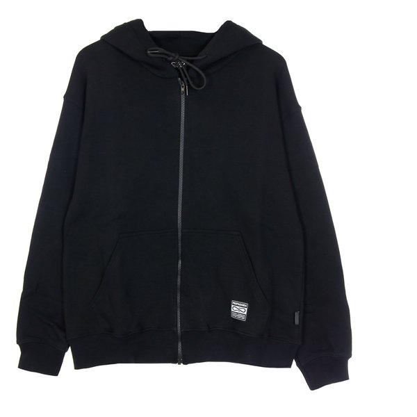 Felpa Leggera Cappuccio Zip Uomo Ribs Gradient Zip Hoodie Black