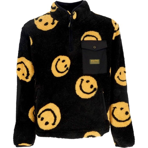 Orsetto Uomo All Over Print Jacket X Smiley Black-image