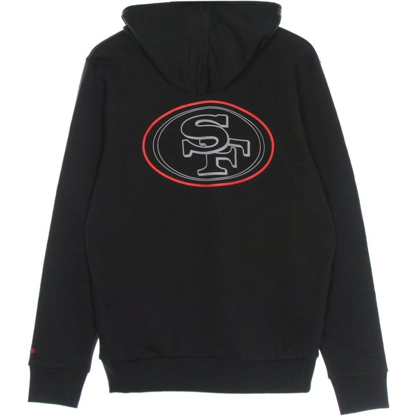 Felpa Cappuccio Uomo Nfl Outline Logo Po Hoodie Saf49E Black/Original Team Colors-image