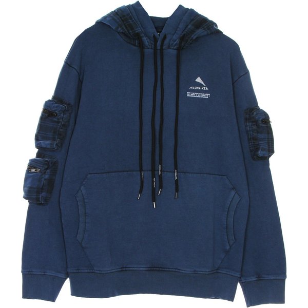 Felpa Leggera Cappuccio Uomo Moleskin Double Hoodie Petroleum