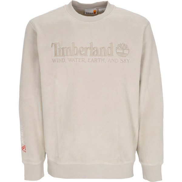 Felpa Girocollo Uomo Linear Logo Crewneck Island Fossil