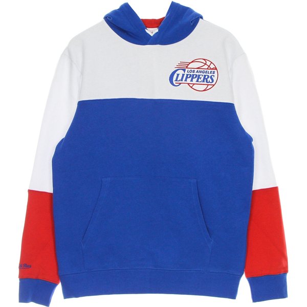 Felpa Cappuccio Uomo Nba Fusion Fleece 2.0 Hardwood Classics Loscli Royal/White-image