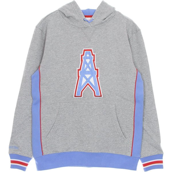 Felpa Cappuccio Uomo Nfl Pinnacle Heavyweight Fleece Hoodie Houoil Grey Heather/Original Team Colors-image