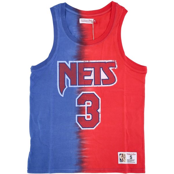 Canotta Uomo Nba Vertical Tie Dye Tank Hardwood Classics No 3 Drazen Petrovic Nejnet Original Team Colors-image