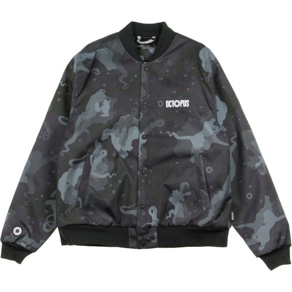 Giubbotto Bomber Uomo Camo Varsity Jacket Black-image
