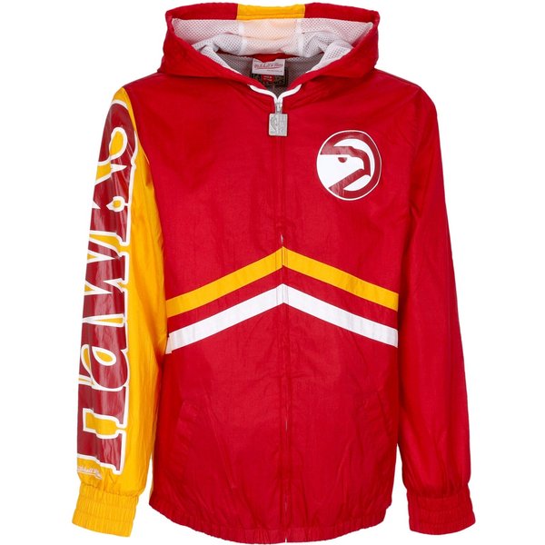Giacca a Vento Uomo Nba Undeniable Full Zip Windbreaker Hardwood Classics Atlhaw Red/yellow