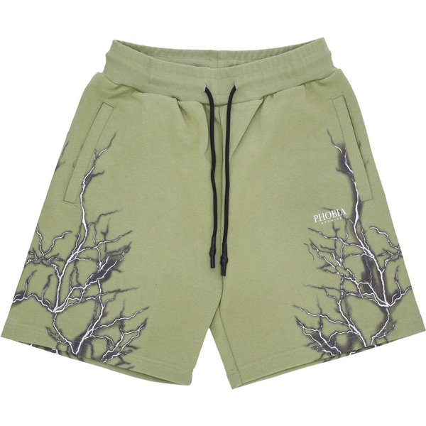 Pantalone Corto Tuta Uomo Lightning Shorts Green/Grey-image