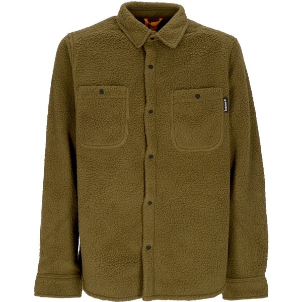 Camicia Imbottita Uomo Fleece Overshirt Dark Olive-image