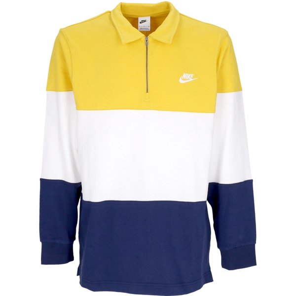 Polo Manica Lunga Uomo Club Plus Colorblock L/S Top Vivid Sulfur/White/Midnight Navy/White-image