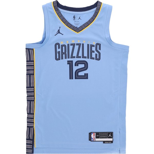 Canotta Basket Uomo Nba Statement Edition 22 Dri-Fit Swingman Jersey No 12 Ja Morant Memgri Light Blue-image