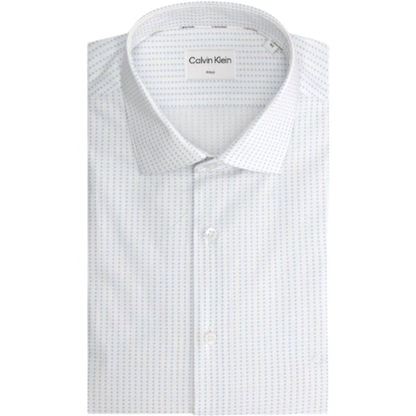 calvin klein CAMICIA THERMO TECH STRIPE FITTED SHIRT