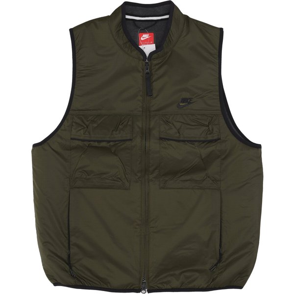 Smanicato Uomo Tech Fleece Utility Vest Cargo Khaki/Black-image