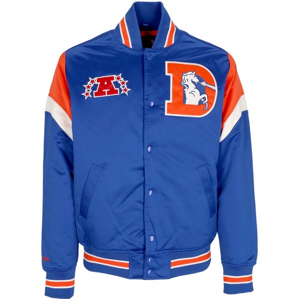 Giubbotto Bomber Uomo Nfl Heavyweight Satin Jacket Denbro Original Team Colors