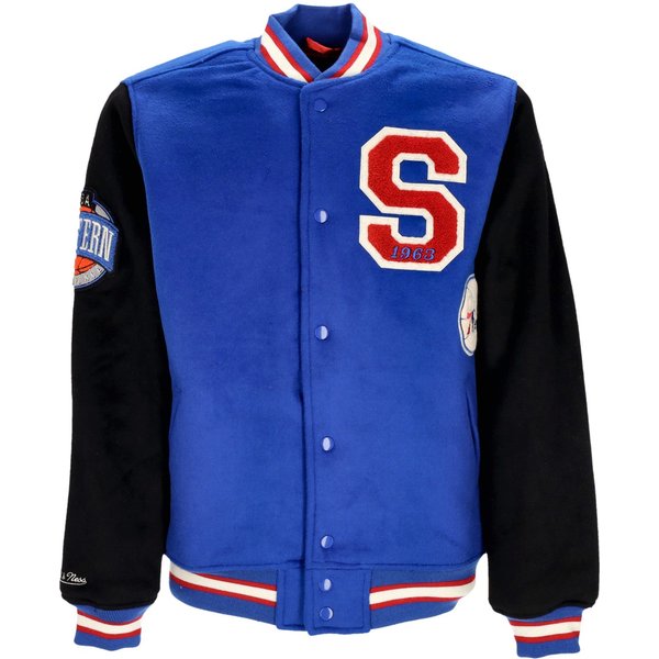Giubbotto College Uomo Nba Team Legacy Varsity Jacket Phi76E Royal/Black-image
