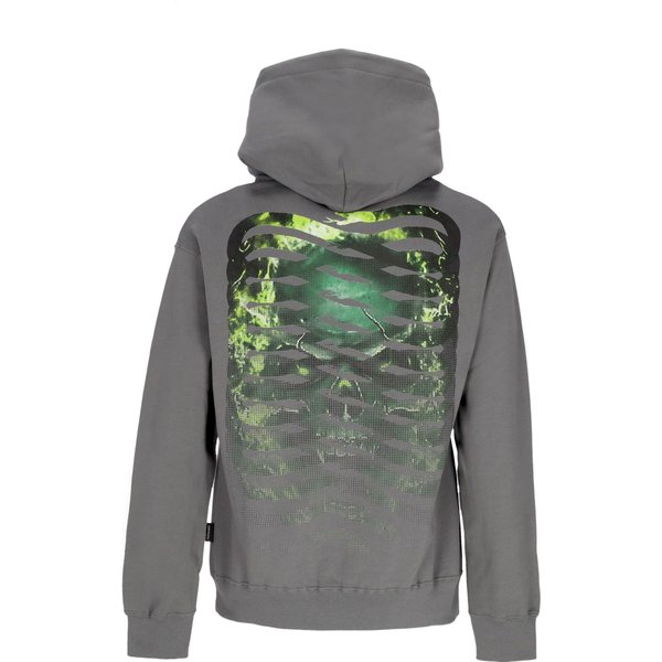 Felpa Cappuccio Uomo Ribs Oxide Hoodie Grey-image