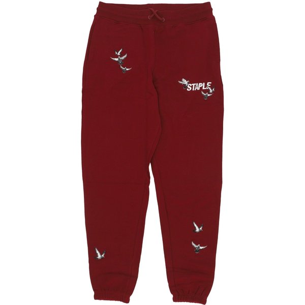 Pantalone Tuta Leggero Uomo Flock Logo Sweatpant Burgundy