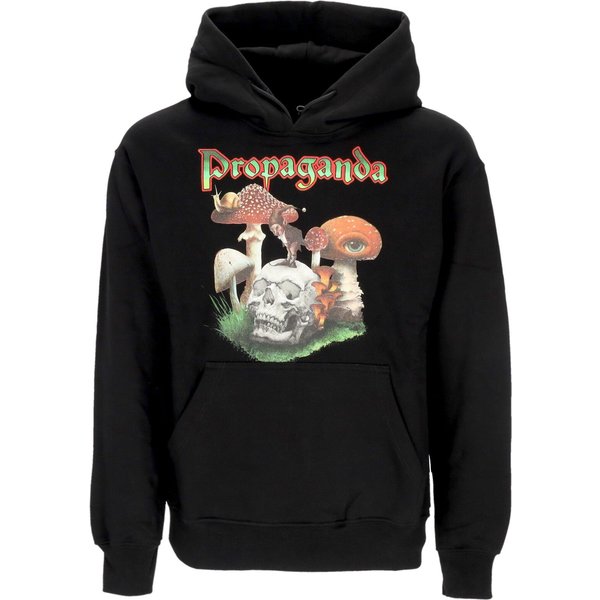 Felpa Cappuccio Uomo Amanita Hoodie Black-image