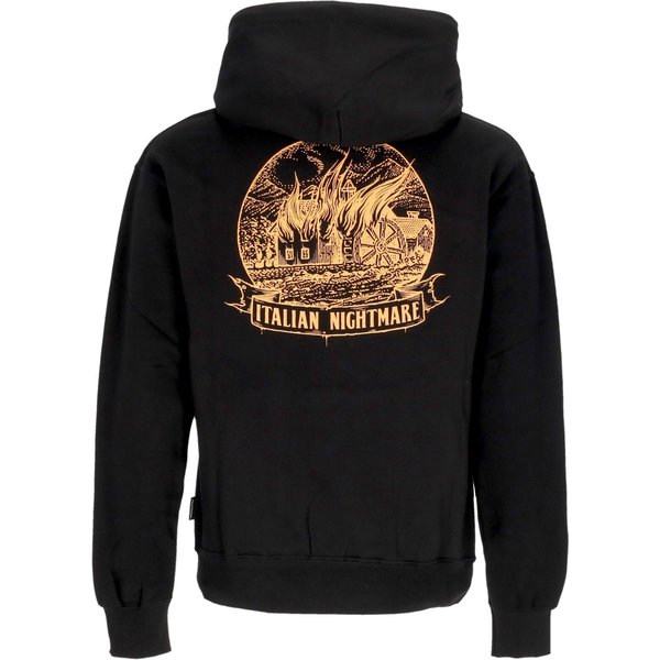 Felpa Cappuccio Uomo Burn Hoodie Black-image