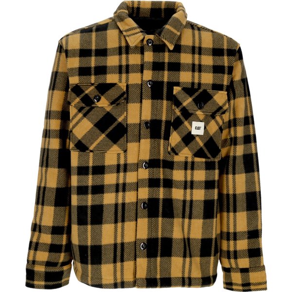 Camicia Imbottita Uomo Plaid Jacket Yellow Check-image