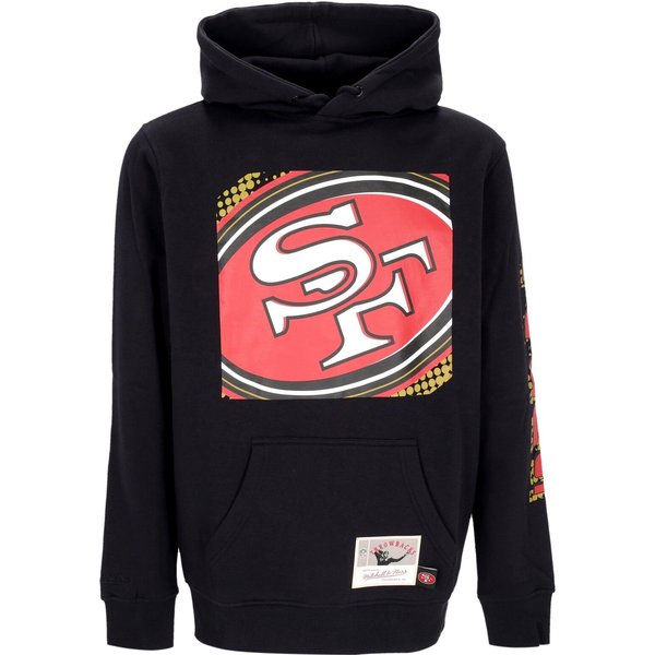 Felpa Cappuccio Uomo Nfl Big Face 7.0 Hoodie Saf49E Black-image