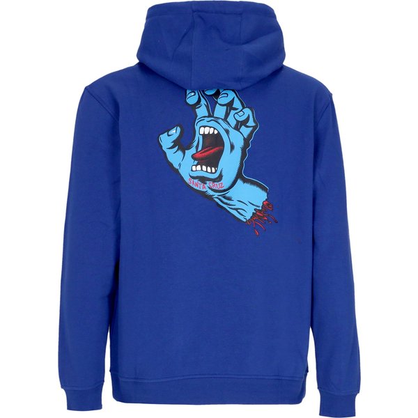 Felpa Cappuccio Uomo Screaming Hand Chest Hoodie Cobalt-image