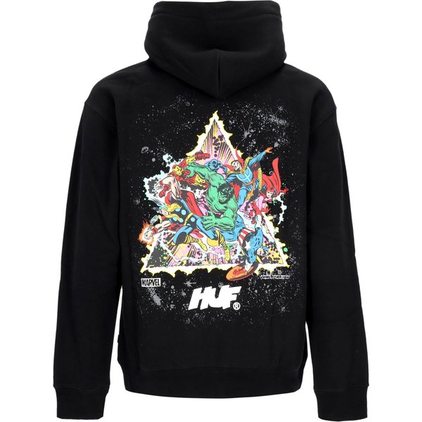 Felpa Cappuccio Uomo Cosmic Assemblage Po Hoodie X Avengers Black-image