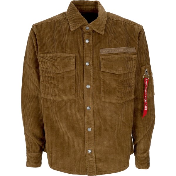 Camicia Manica Lunga Uomo Cord Overshirt Sand-image