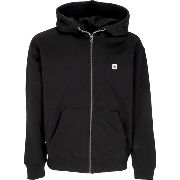 Felpa Cappuccio Zip Uomo Rain Cornell Flint Black-image