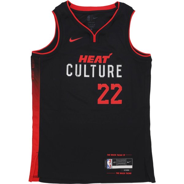 Canotta Basket Uomo Nba City Edition Dri-Fit Swingman Jersey No 22 Jimmy Butler Miahea Black-image