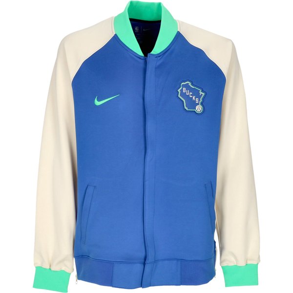 Felpa Leggera College Uomo Nba City Edition Dri-Fit Showtime L/S Full-Zip Jacket Milbuc Game Royal/Flat Opal/Green Shock-image