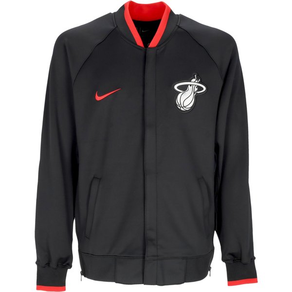 Felpa Leggera College Uomo Nba City Edition Dri-Fit Showtime L/S Full-Zip Jacket Miahea Black/Fit Silver/University Red-image