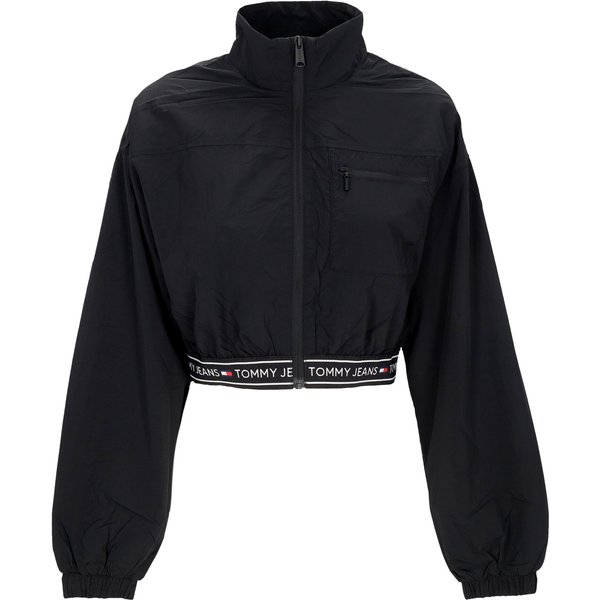 Giacca a Vento Corta Donna W Crop Taping Windbreaker Black