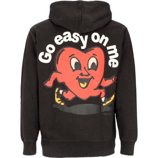 Felpa Cappuccio Uomo V-day Fragile Hoodie Washed Black