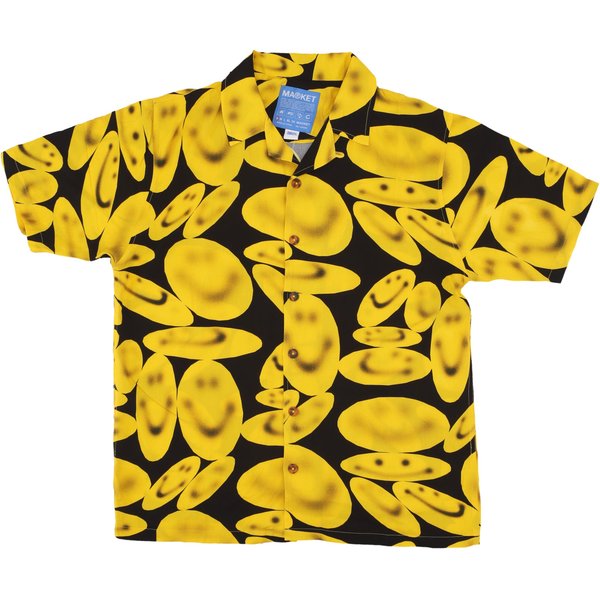 Camicia Manica Corta Uomo Smiley Afterhours Button Up Shirt Washed Black-image