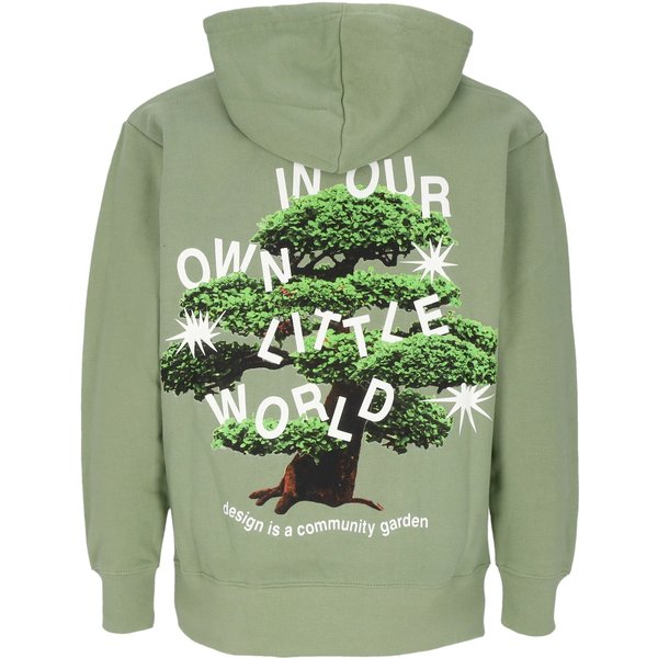 Felpa Cappuccio Uomo Community Garden Hoodie Basil
