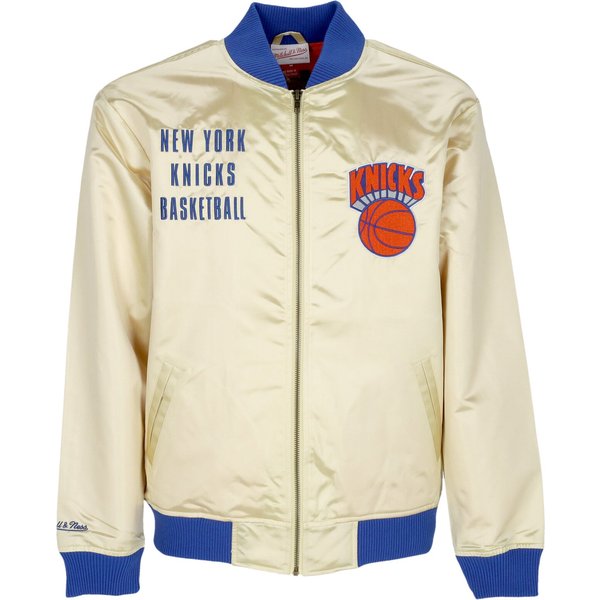 Giubbotto Bomber Uomo Nba Team Og 2.0 Lightweight Satin Jacket Vintage Logo Neykni Gold-image