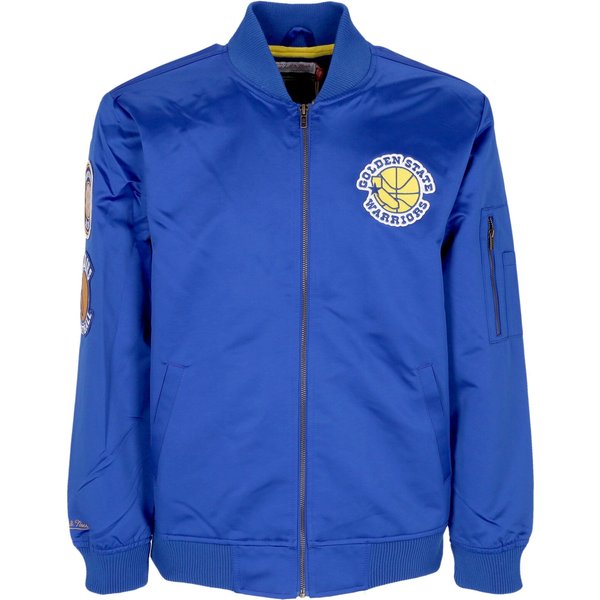Giubbotto Bomber Uomo Nba Lightweight Satin Bomber Golwar Original Team Colors-image