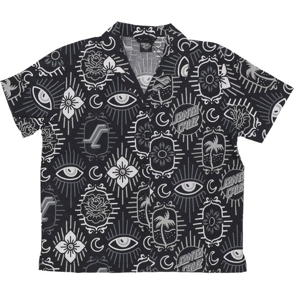 Camicia Manica Corta Donna Patchwork Shirt Black Patchwork-image