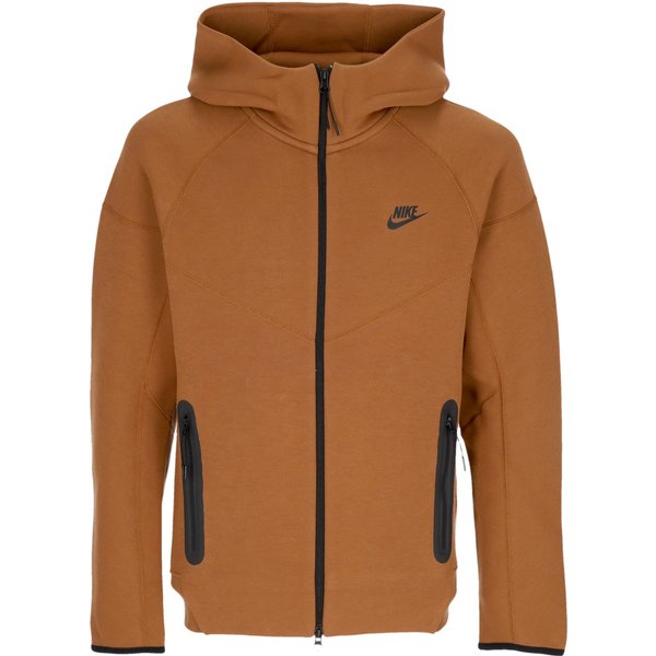 Felpa Leggera Cappuccio Zip Uomo Tech Fleece Full-Zip Windrunner Hoodie Lt British Tan/Black-image