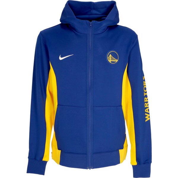 Giacca Tuta Cappuccio Uomo Nba Showtime Dri-fit Full-zip Hoodie Golwar Rush Blue/amarillo/amarillo/white